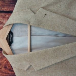 Jos. A. Bank Cream Silk Signature Sport Jacket 44R